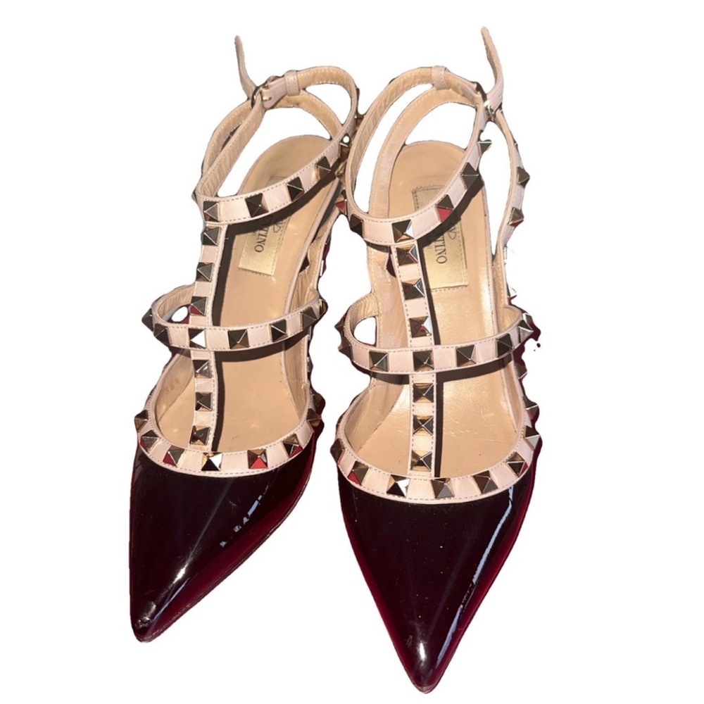 Valentino Rockstud Ankle Strap Heels